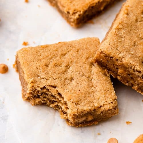 Peanut Butter Cookie Bars - JoyFoodSunshine