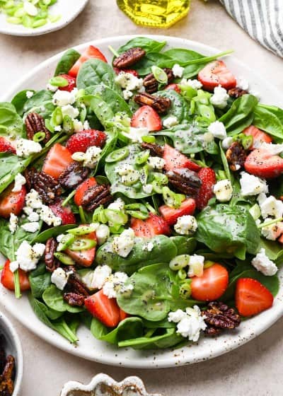 Strawberry Spinach Salad - JoyFoodSunshine