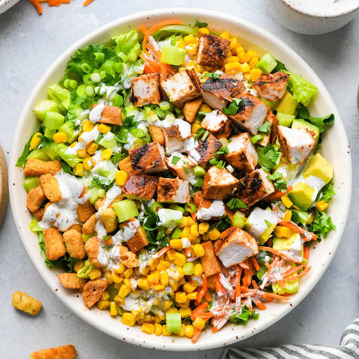 a bowl of BBQ Chicken Salad