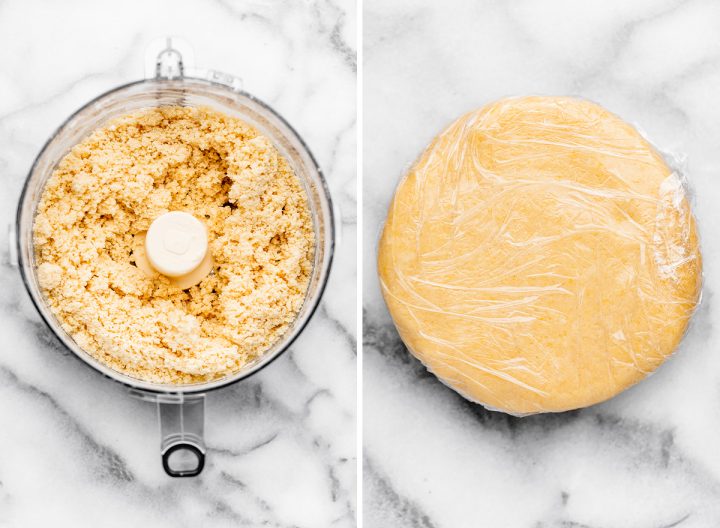 two photos showing How to Make Sweet Potato Pie crust