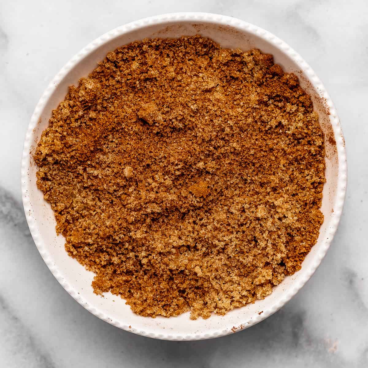 the cinnamon sugar filling mixed in a bowl. 