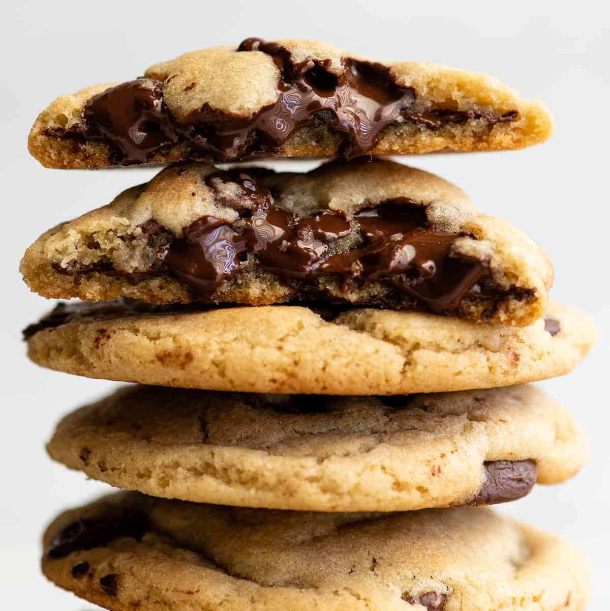 stack of chocolate chip cookies