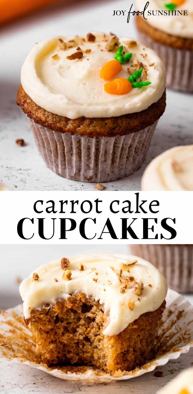 Carrot Cake Cupcakes - JoyFoodSunshine