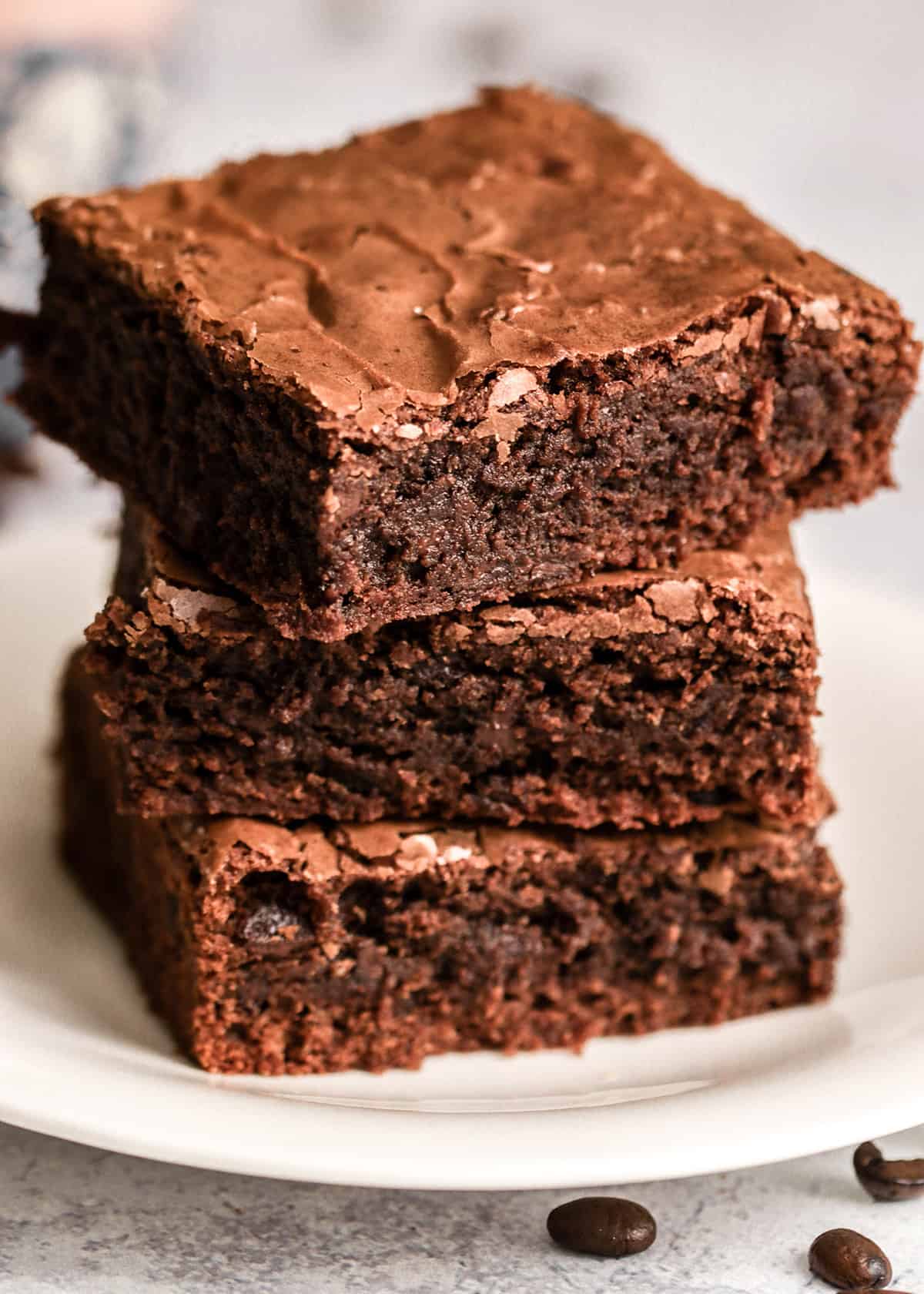 a stack of 3 Coffee Brownies