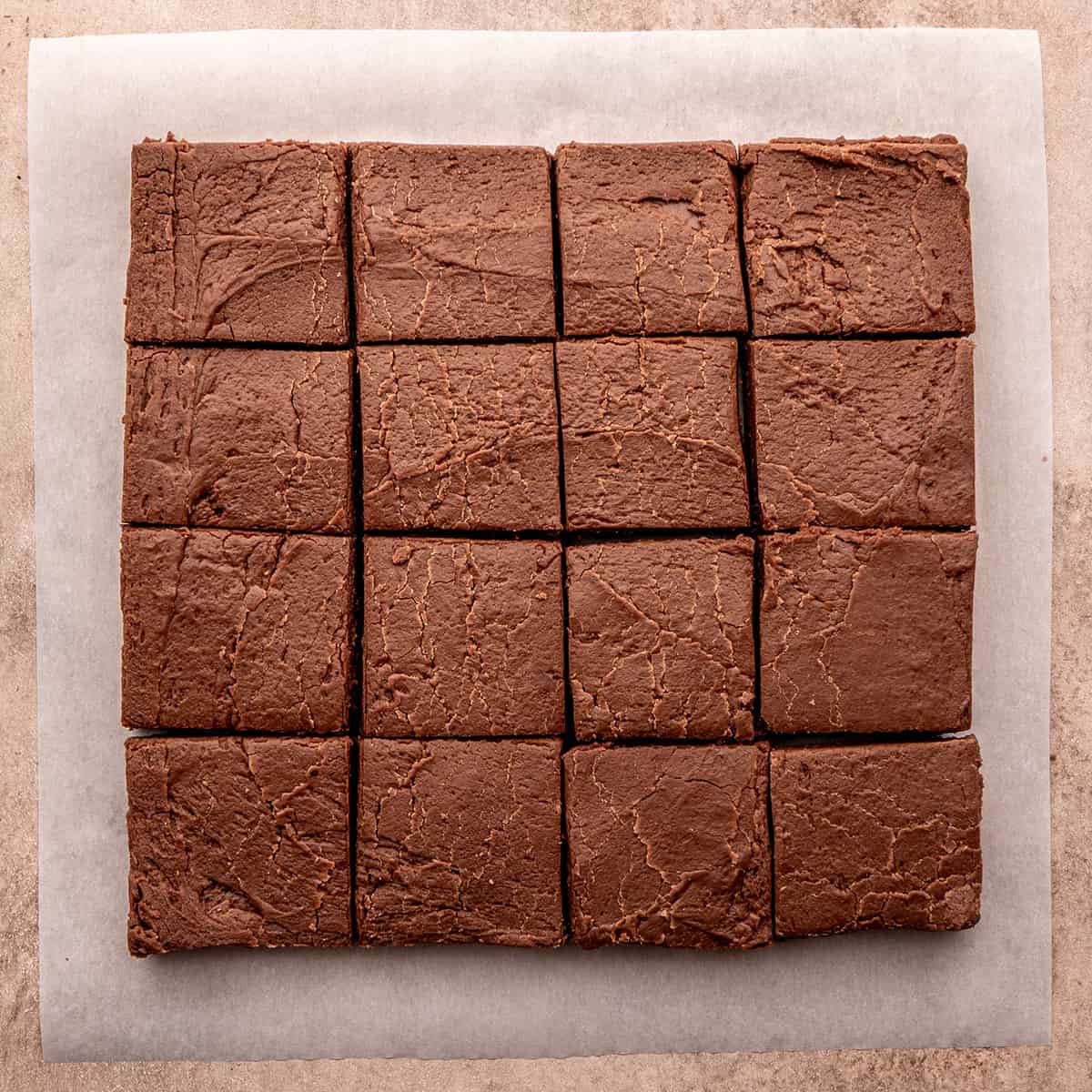 chocolate fudge cut into 16 squares 