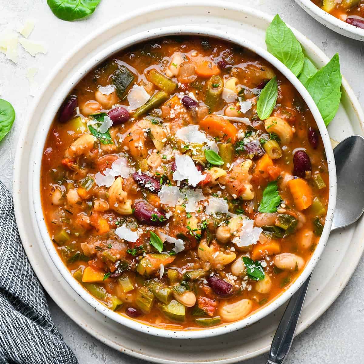 a bowl of Minestrone Soup