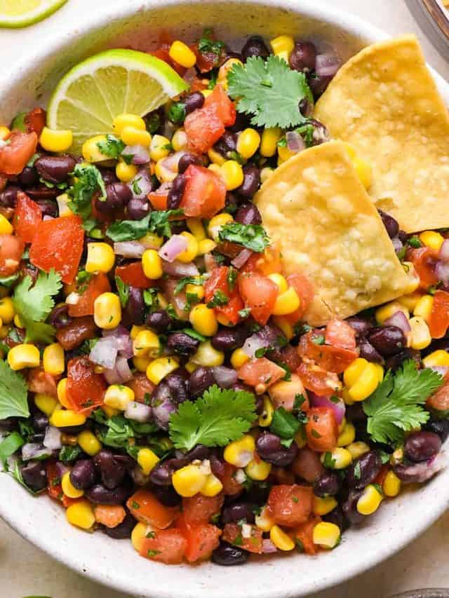 BLACK BEAN & CORN SALSA STORY - JoyFoodSunshine