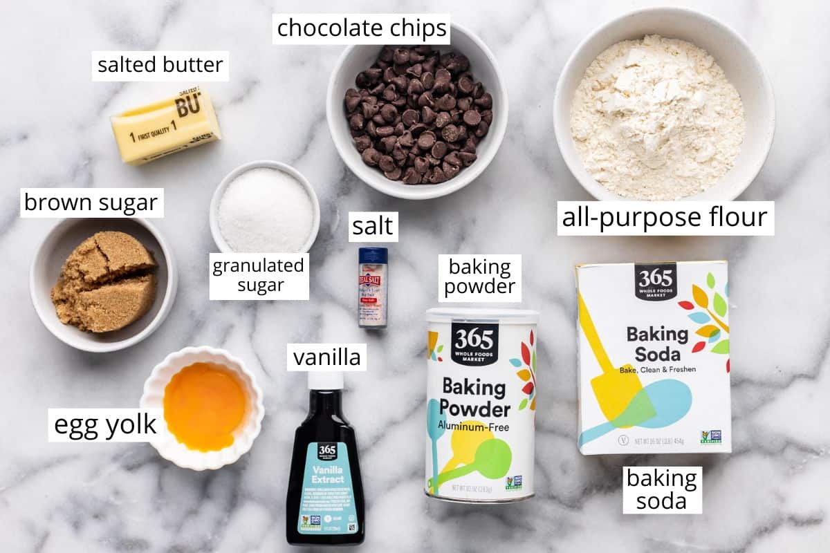 Small Batch Chocolate Chip Cookies recipe ingredients