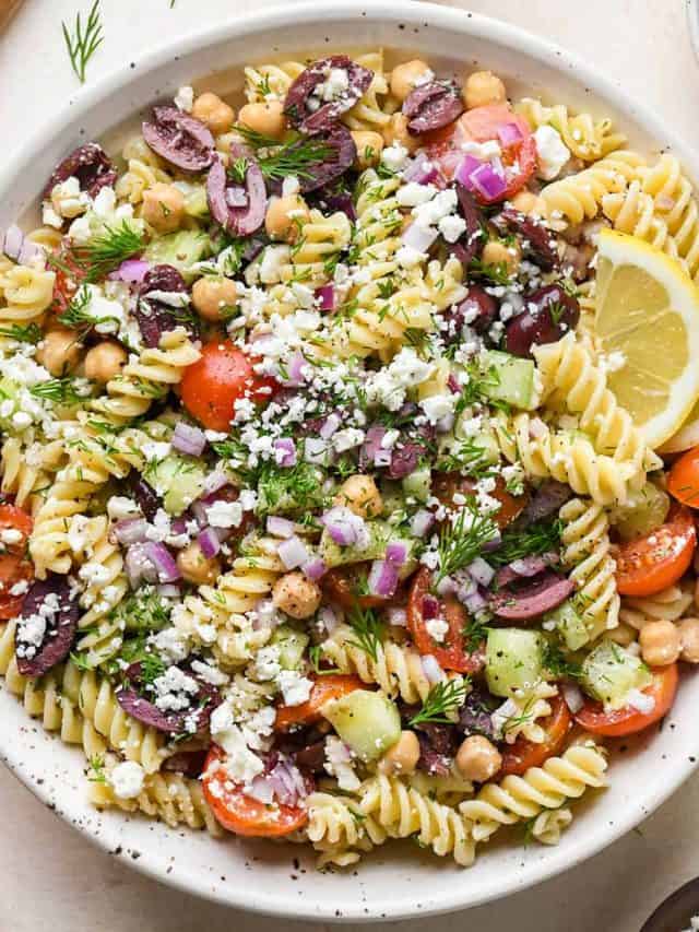 GREEK PASTA SALAD STORY - JoyFoodSunshine