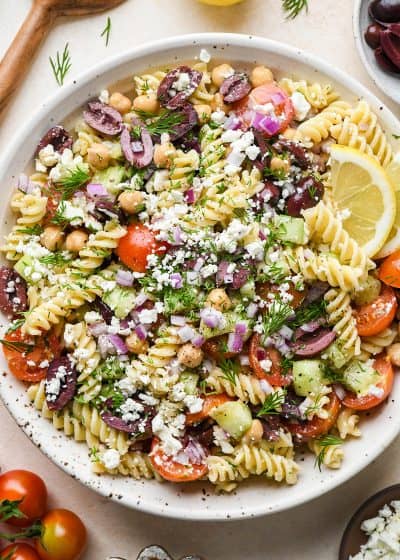 Greek Pasta Salad - JoyFoodSunshine