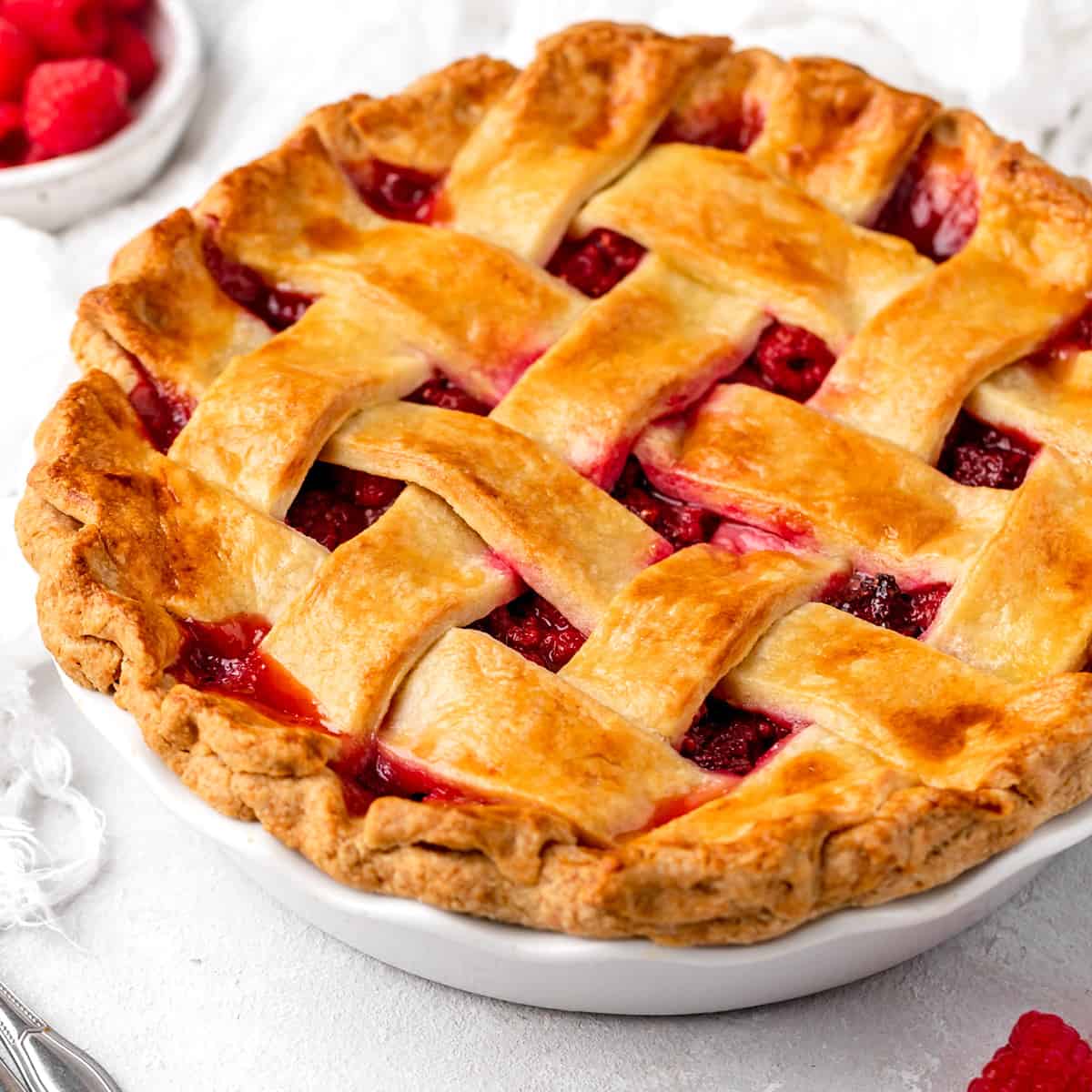 Raspberry Pie with a lattice crust