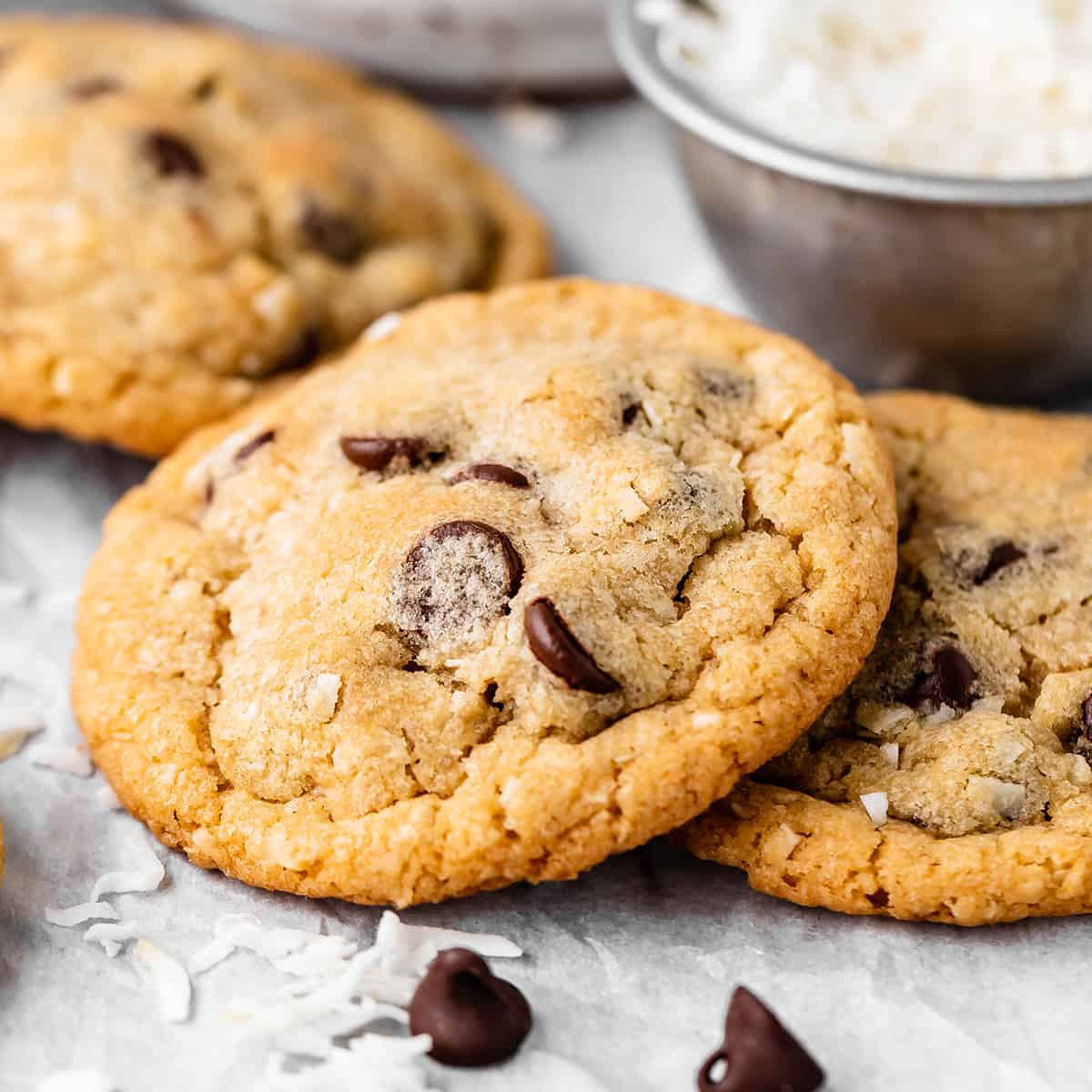 3 Coconut Chocolate Chip Cookies