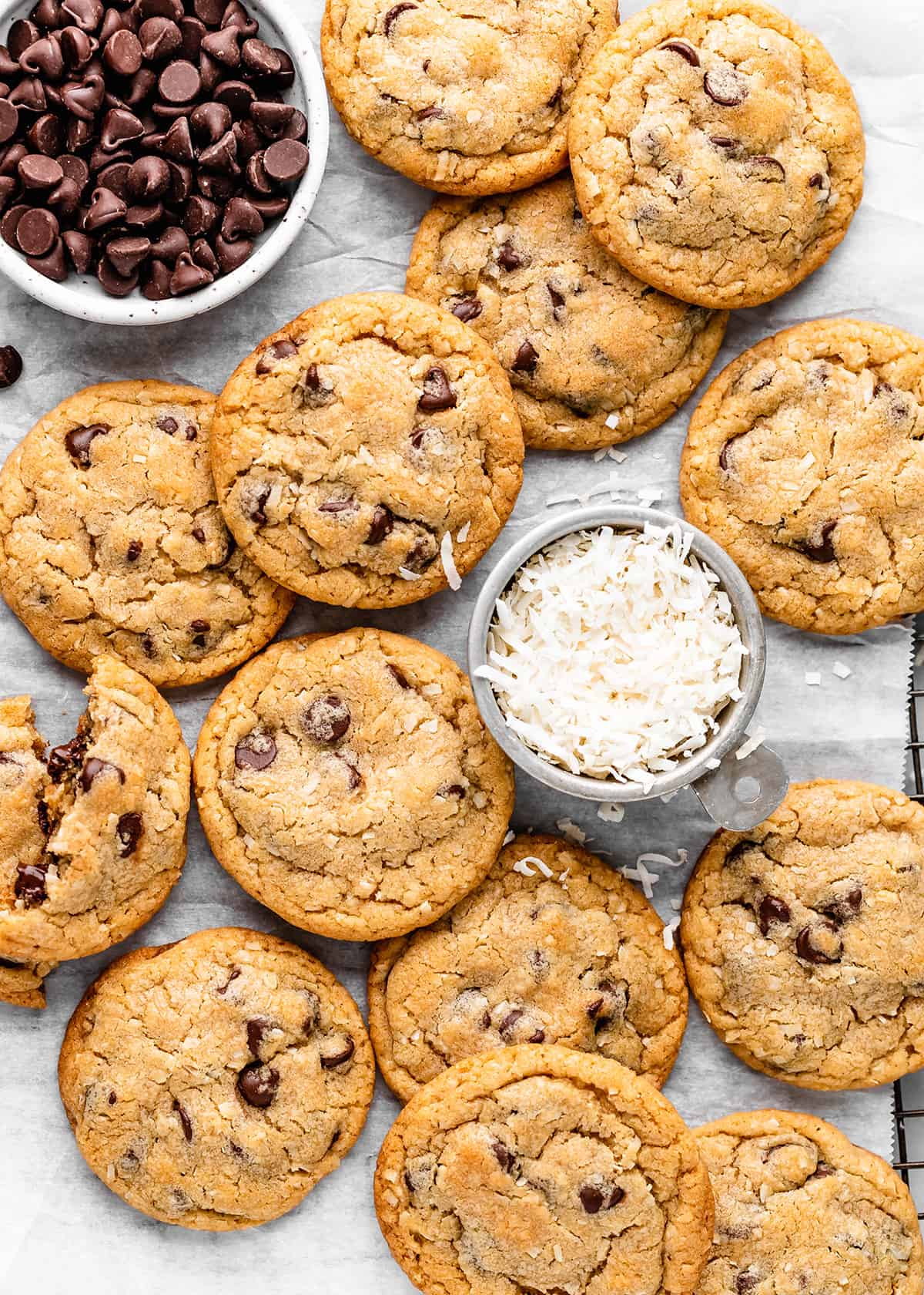 12 Coconut Chocolate Chip Cookies