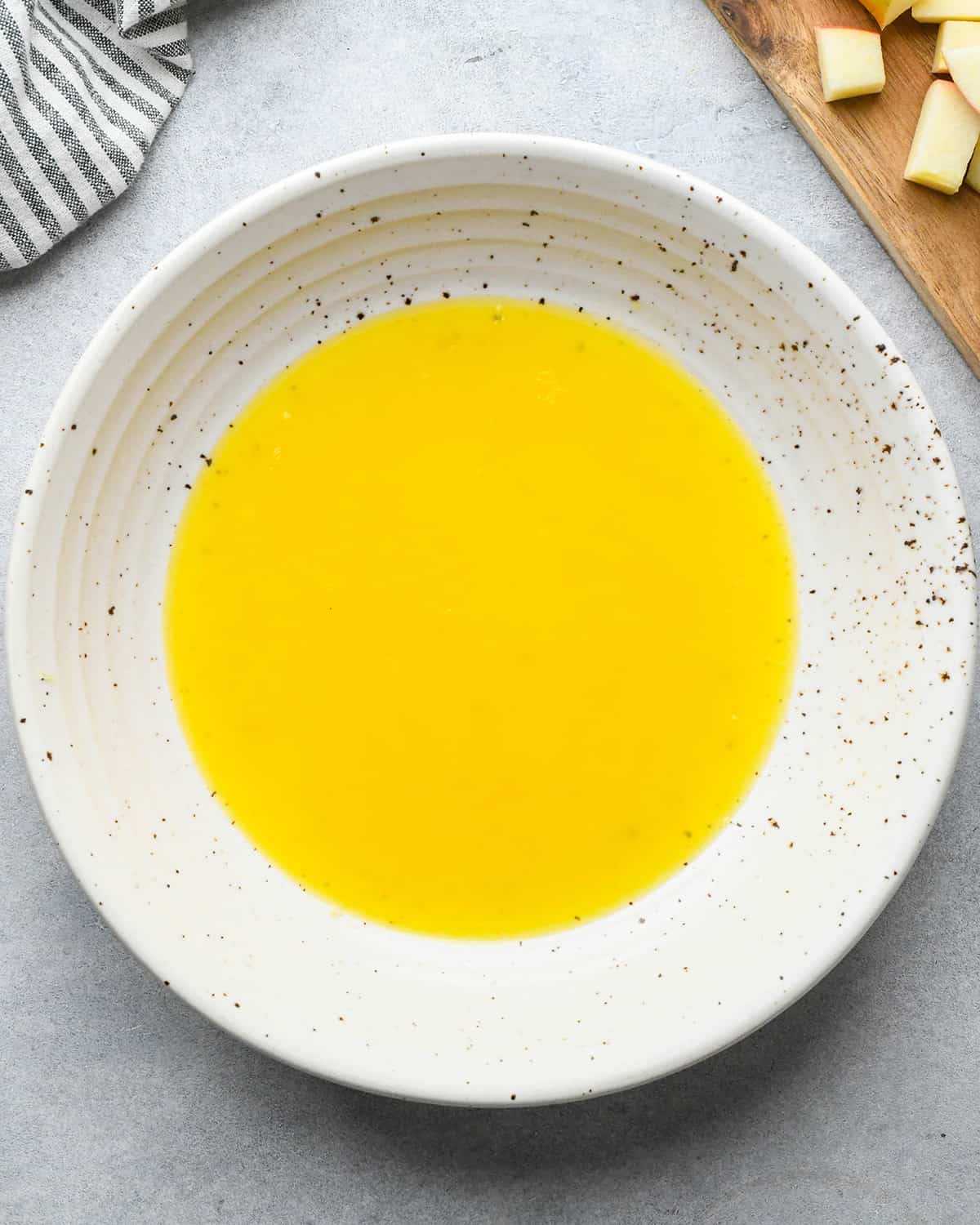 orange juice in a bowl
