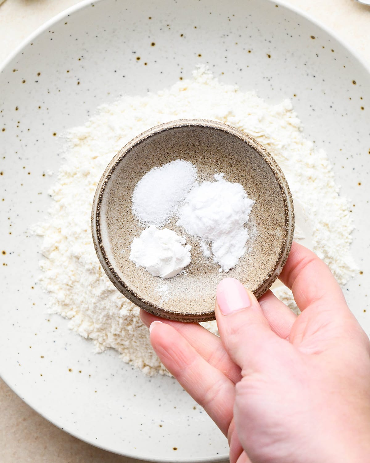 combining dry ingredients to make Butterscotch Cookies