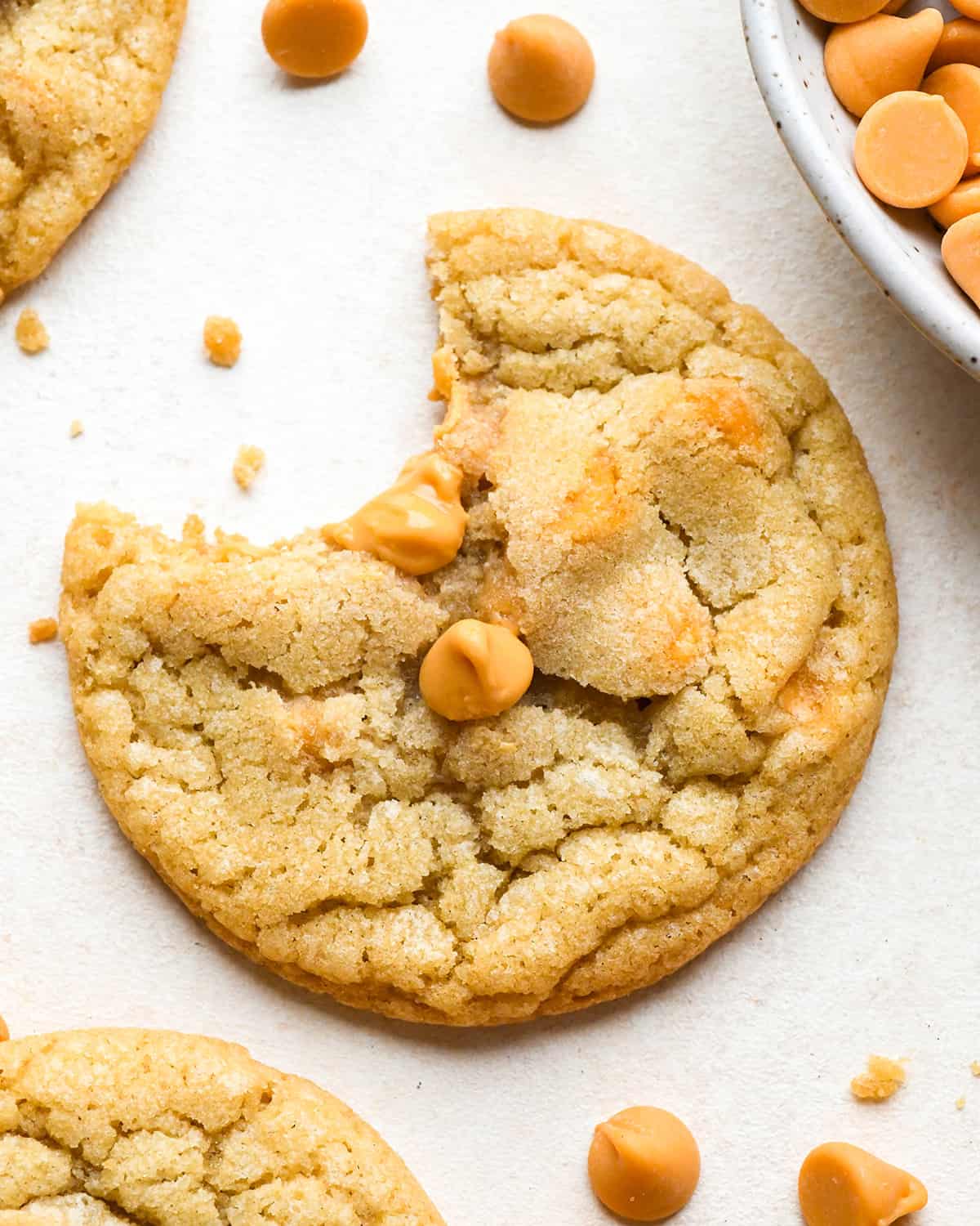 a Butterscotch Cookie with a bite taken out of it