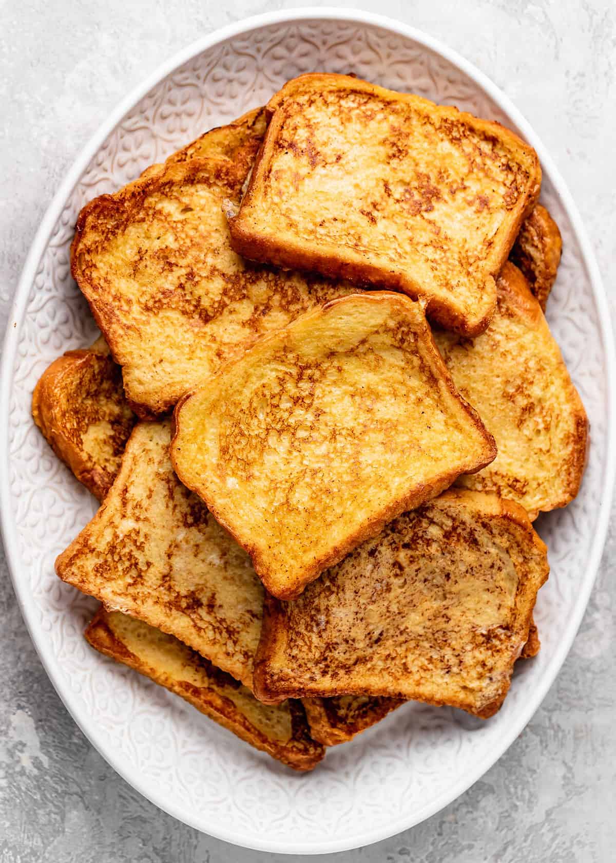 11 piece of French Toast on a baking dish 