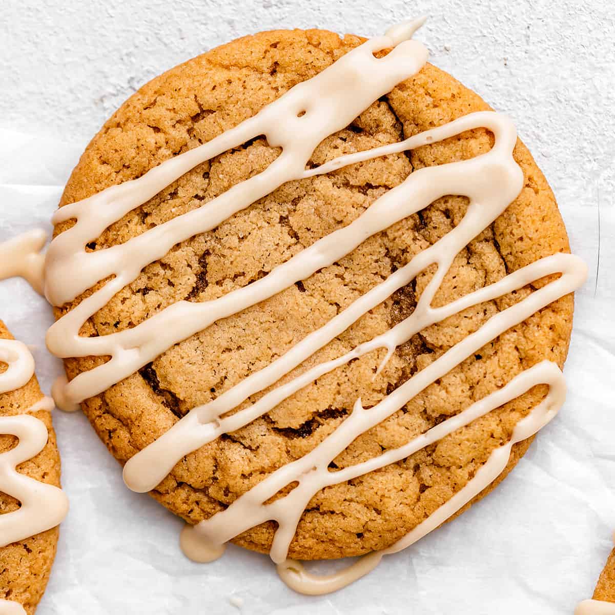 a maple cookie with maple glaze