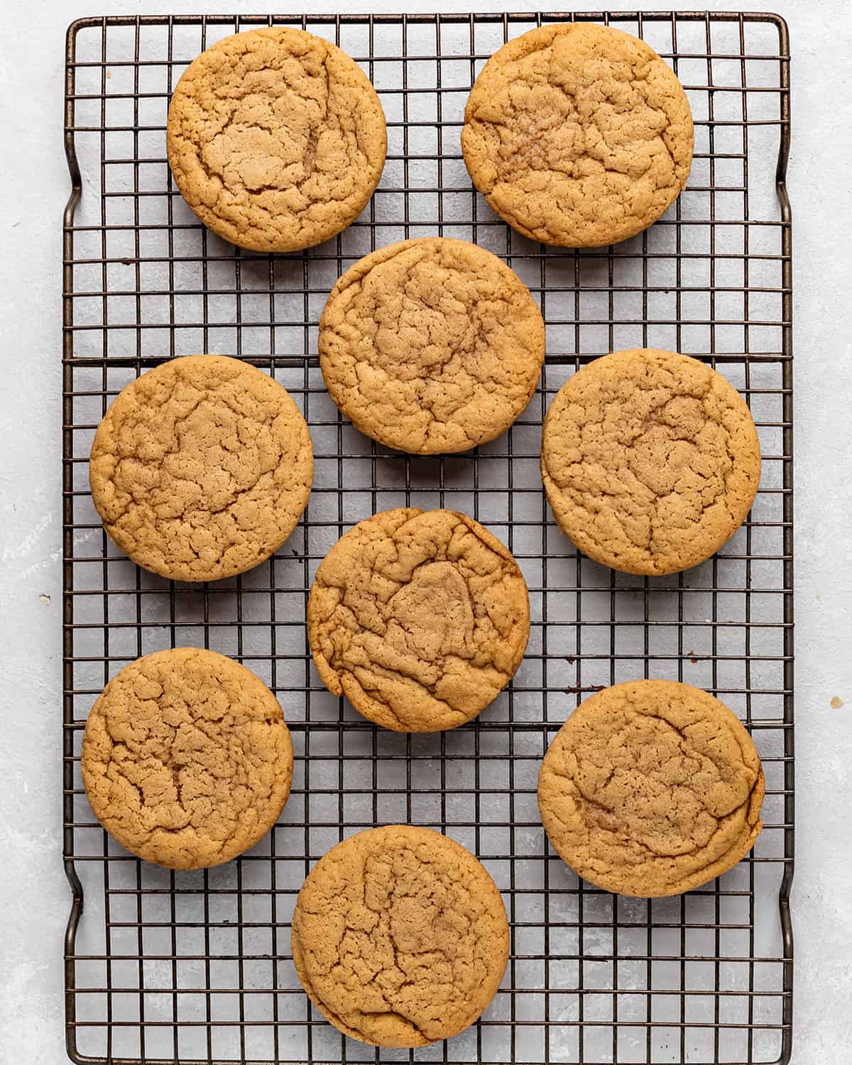 9 Maple Cookies  on a wire cooling rack