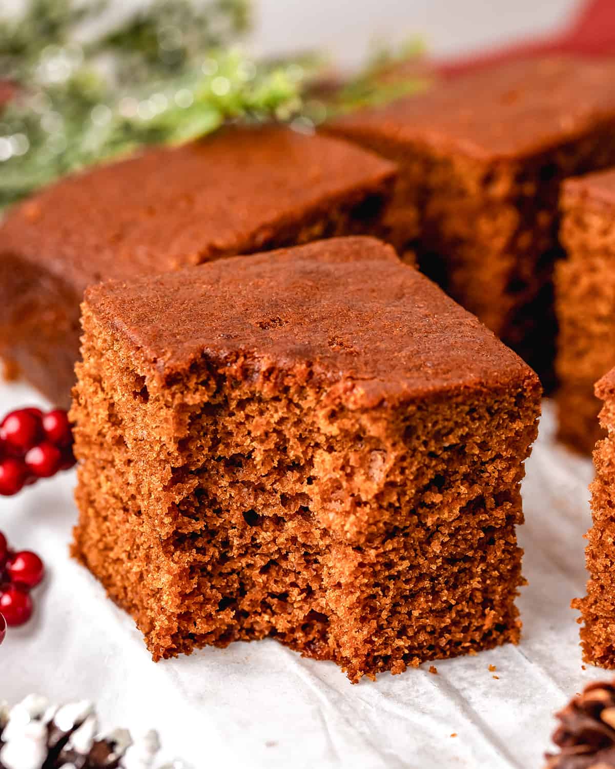 a piece of gingerbread with a bite taken out of it