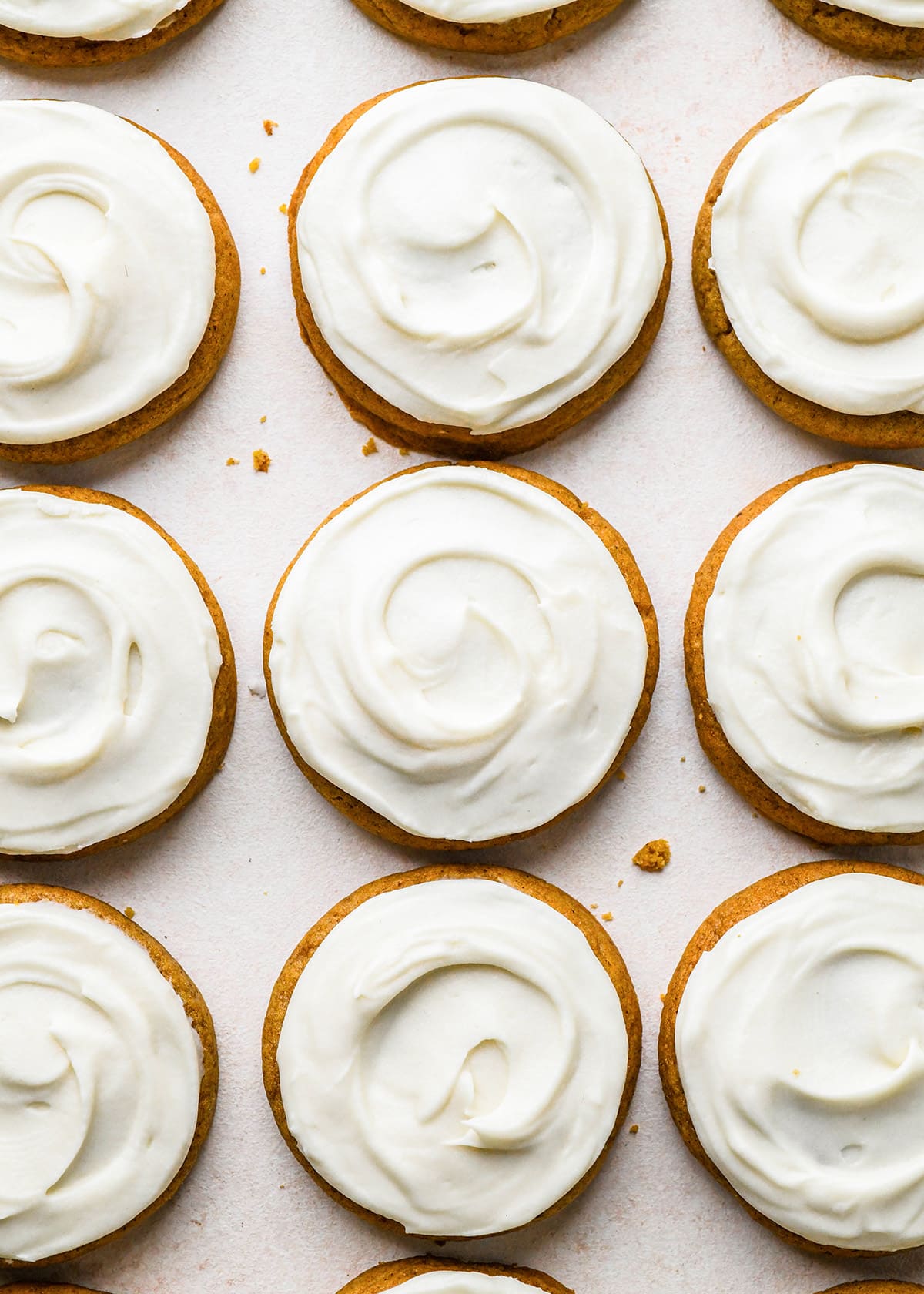 9 Pumpkin Cookies with Cream Cheese Frosting