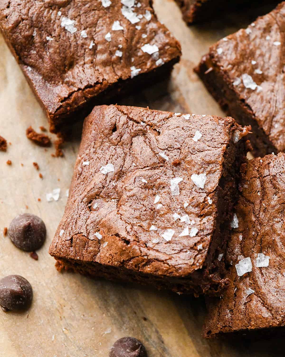 4 Small Batch Brownies with flaky sea salt