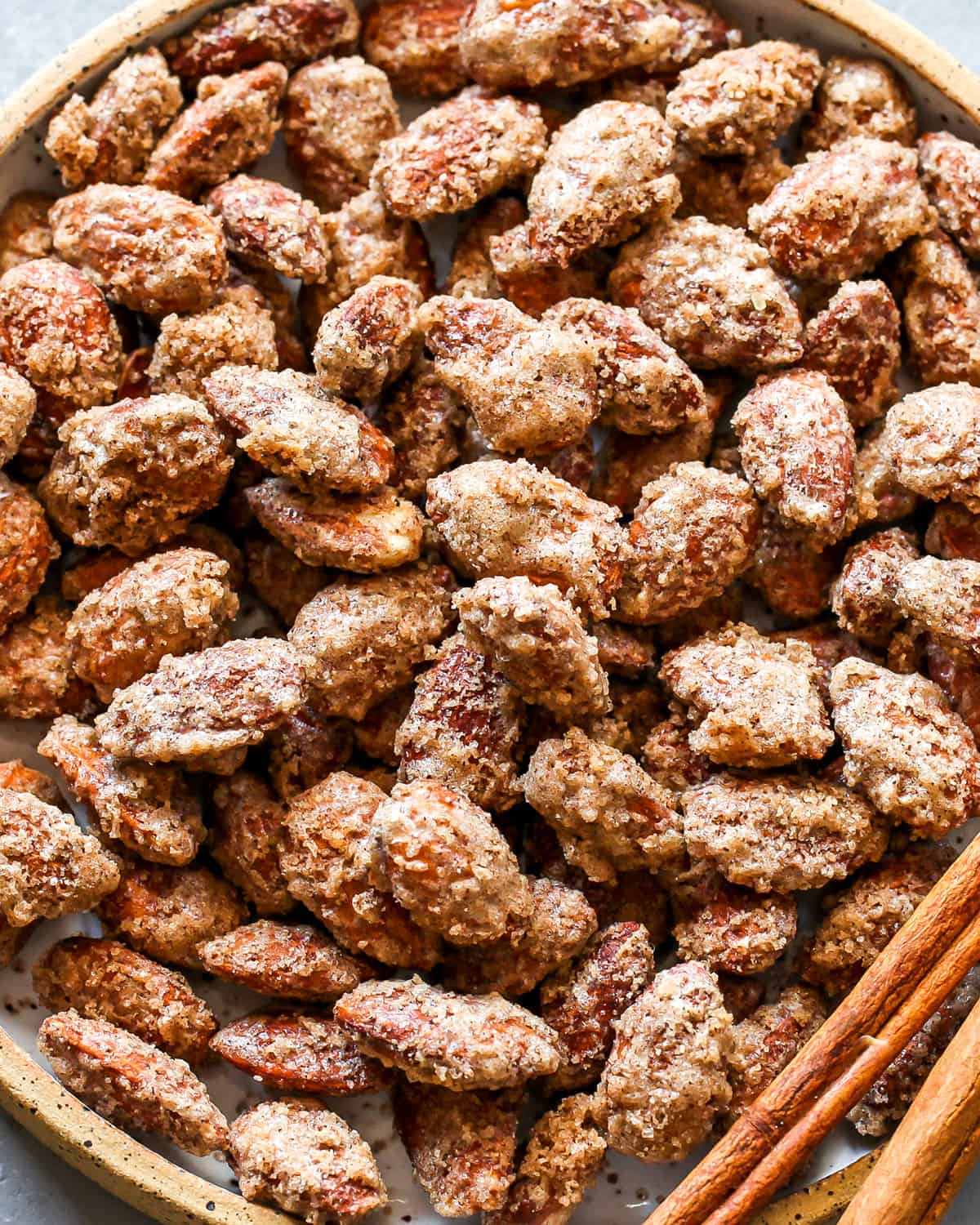 up close photo of Candied Almonds
