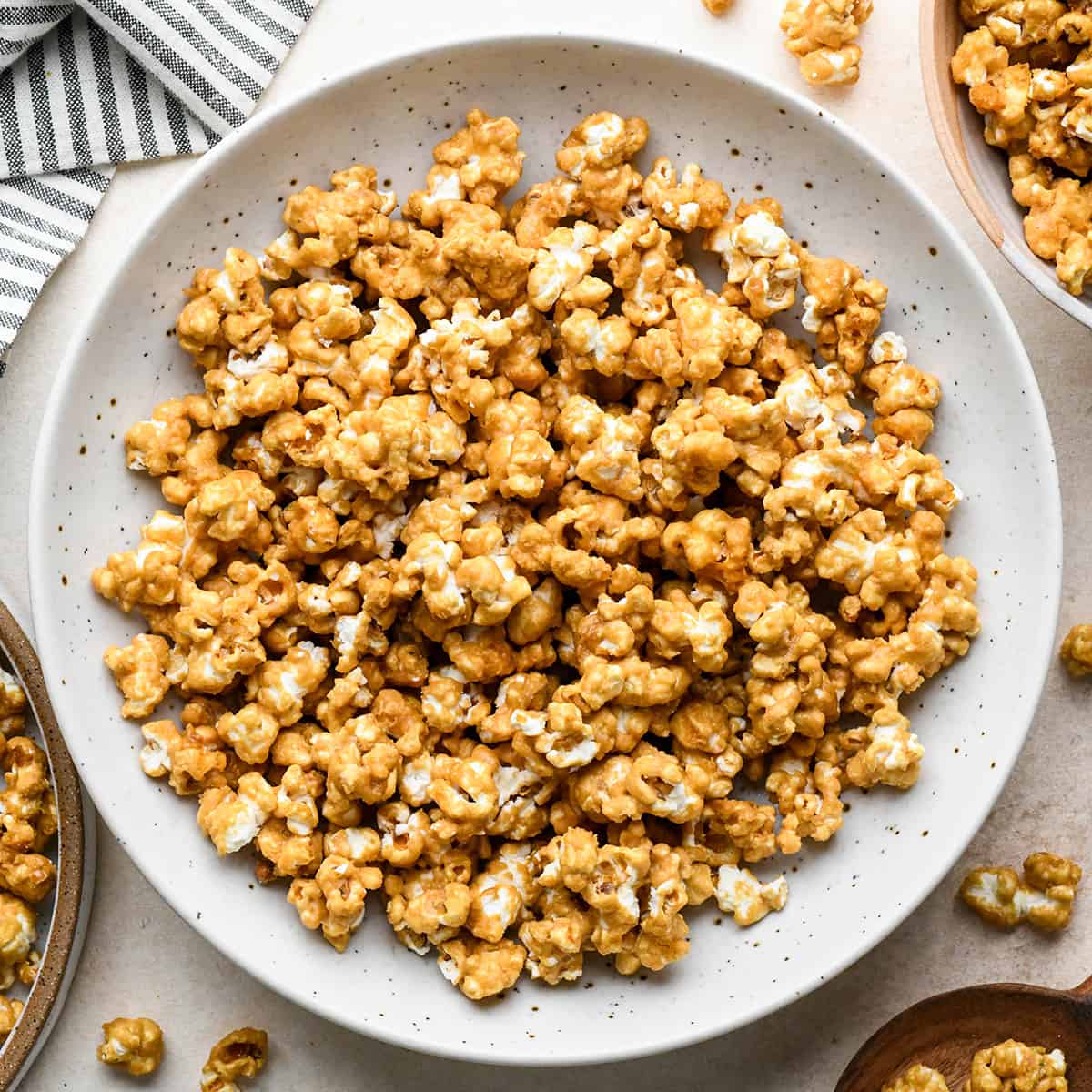 a bowl of Caramel Popcorn