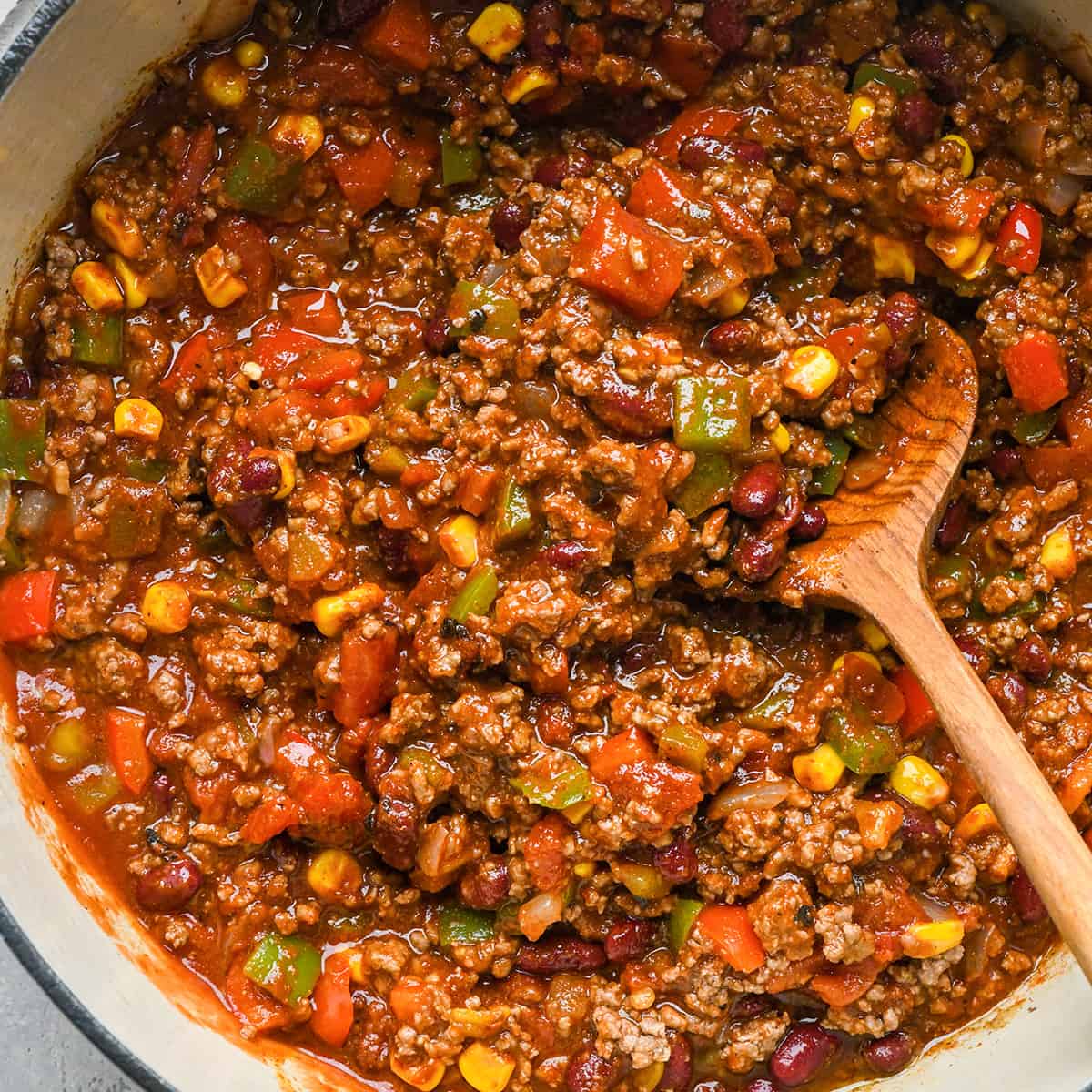 a pot of chili