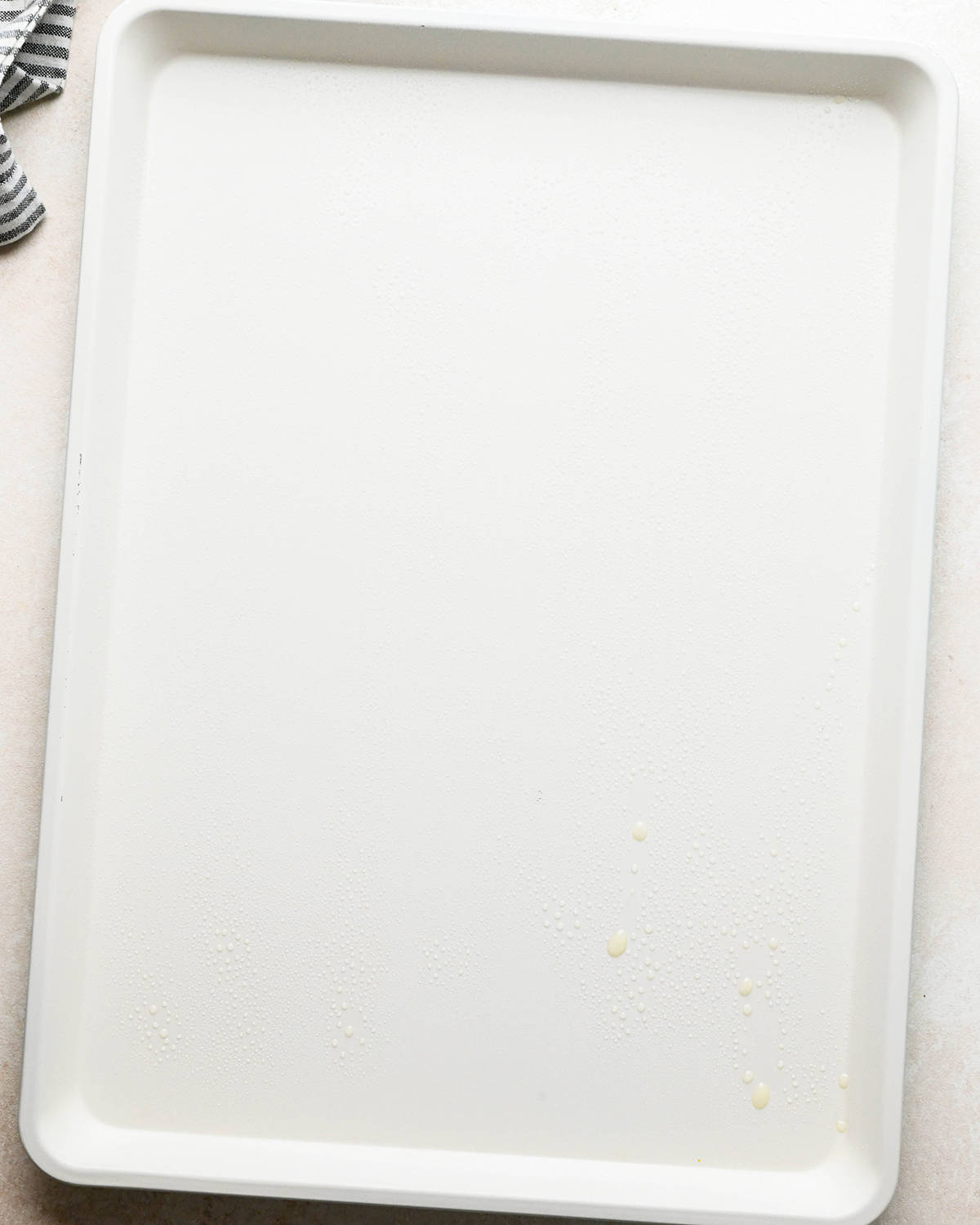 a large greased baking sheet