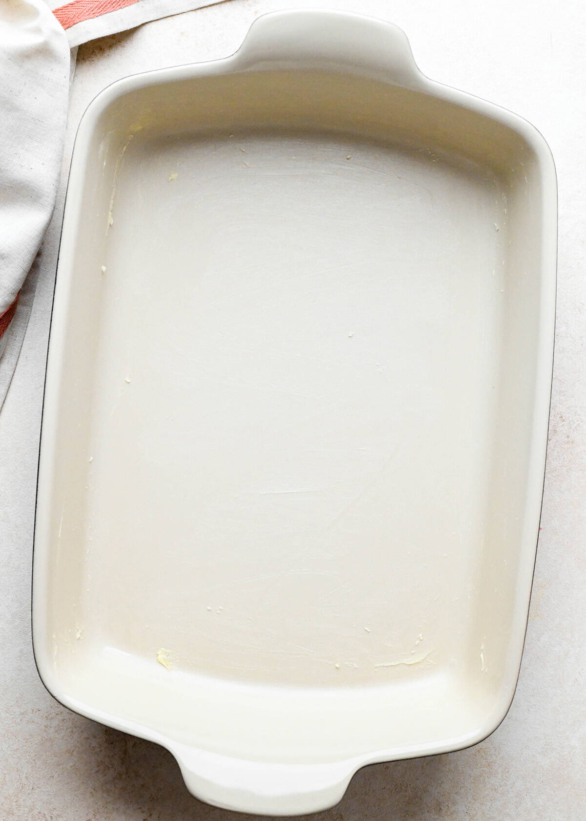 a buttered baking dish