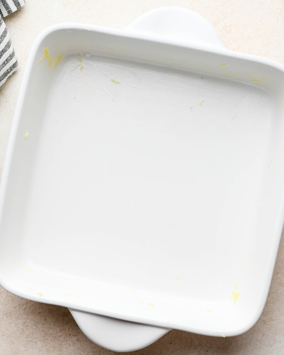 a buttered baking dish to make rice crispy treats