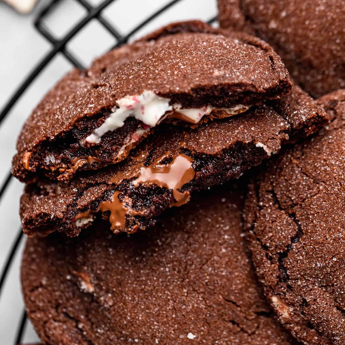 Best Christmas Cookies - chocolate peppermint cookies