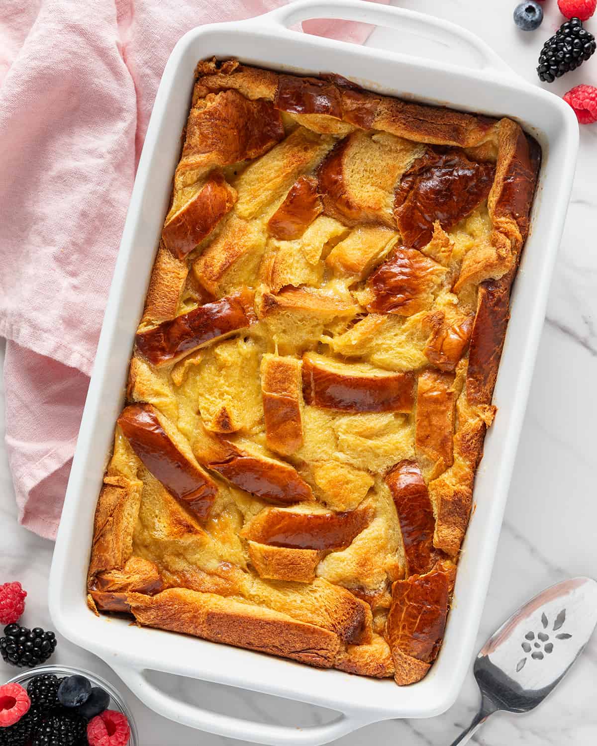 Bread Pudding in a baking dish