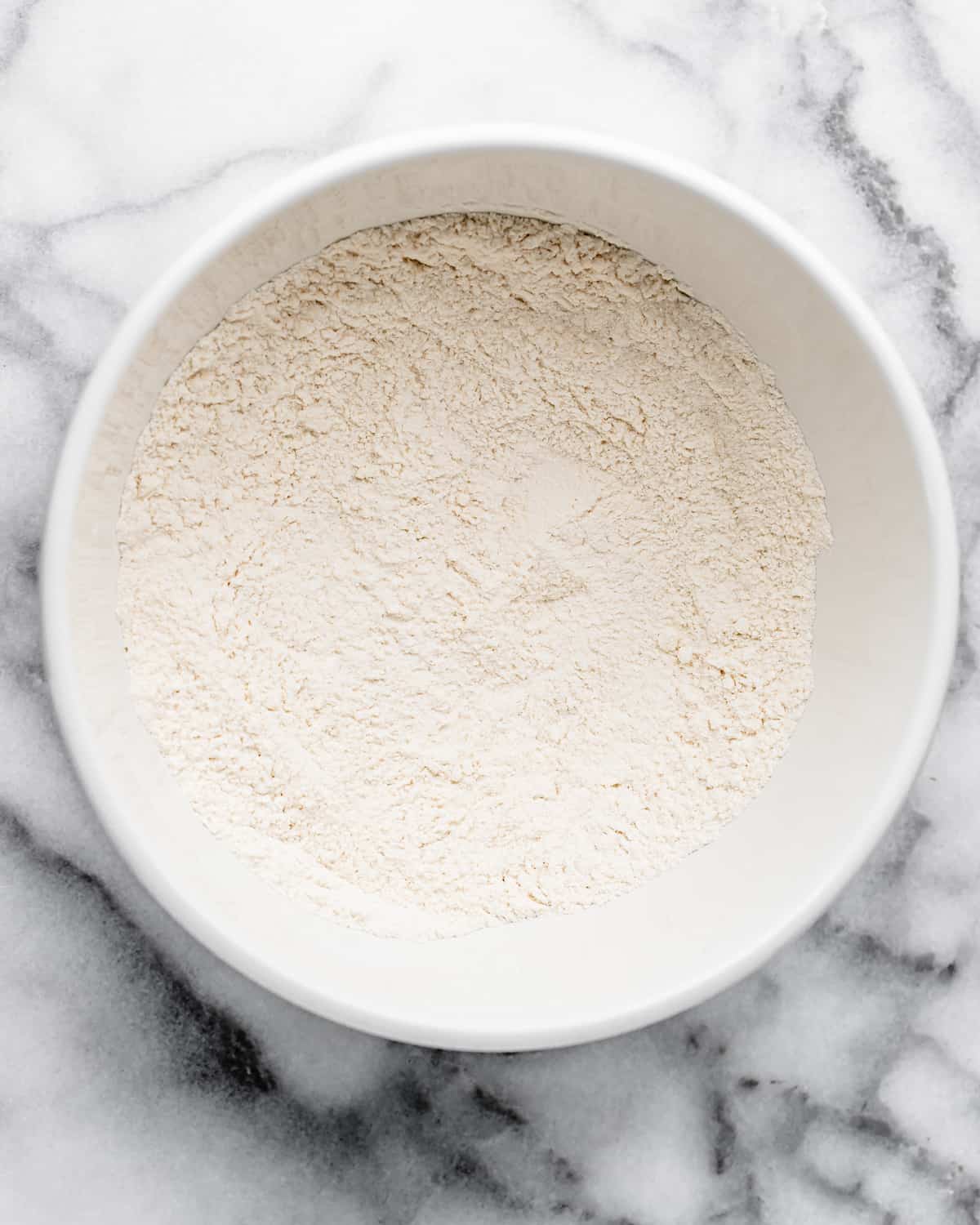 dry ingredients for Buttermilk Scones in a bowl before mixing