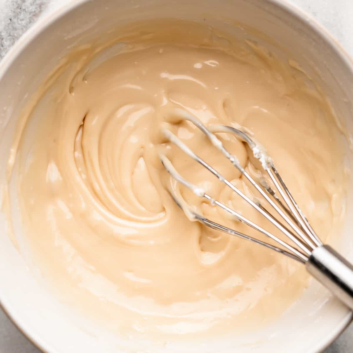 Maple Glaze whisked in a bowl