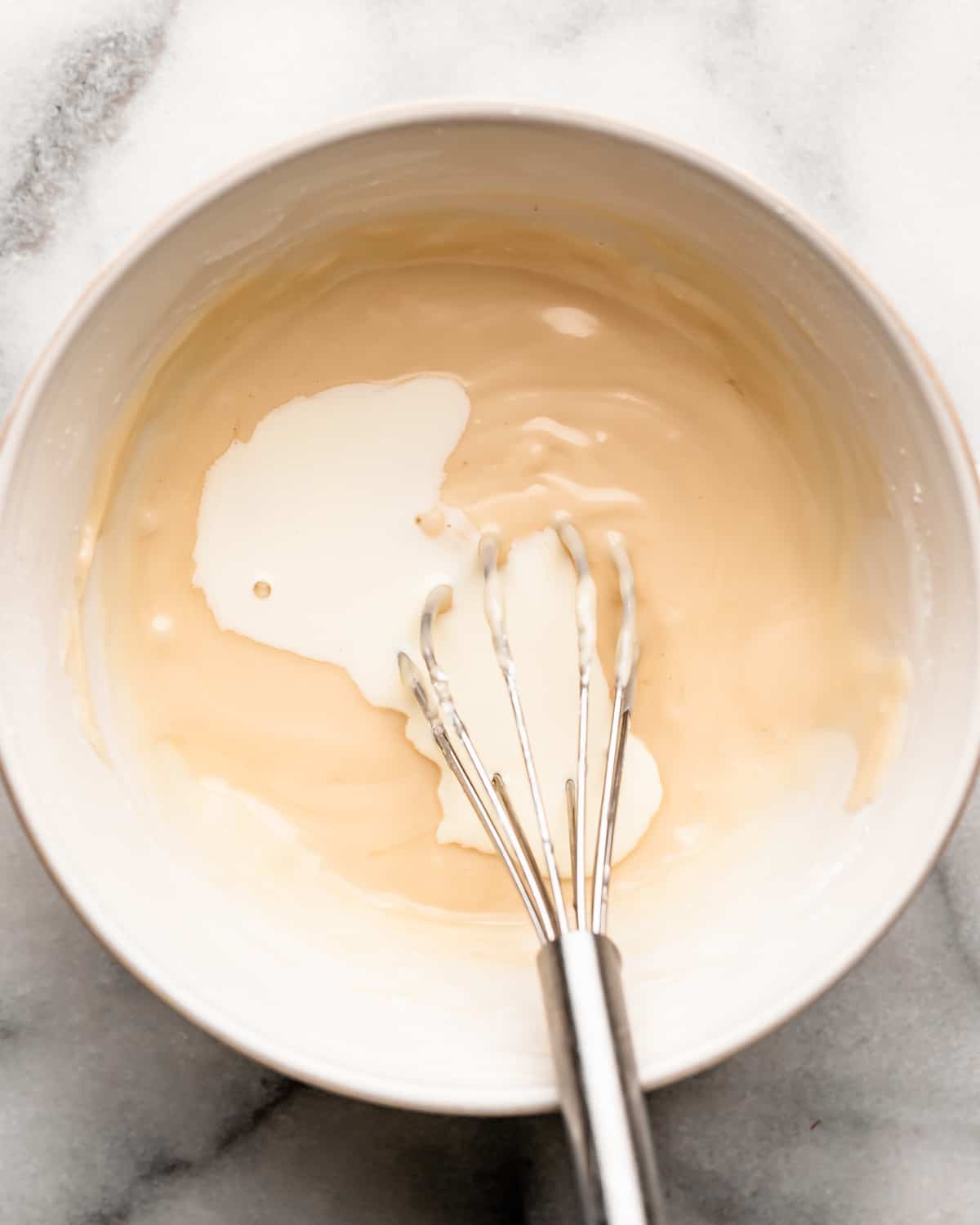 adding more cream to thin out Maple Glaze