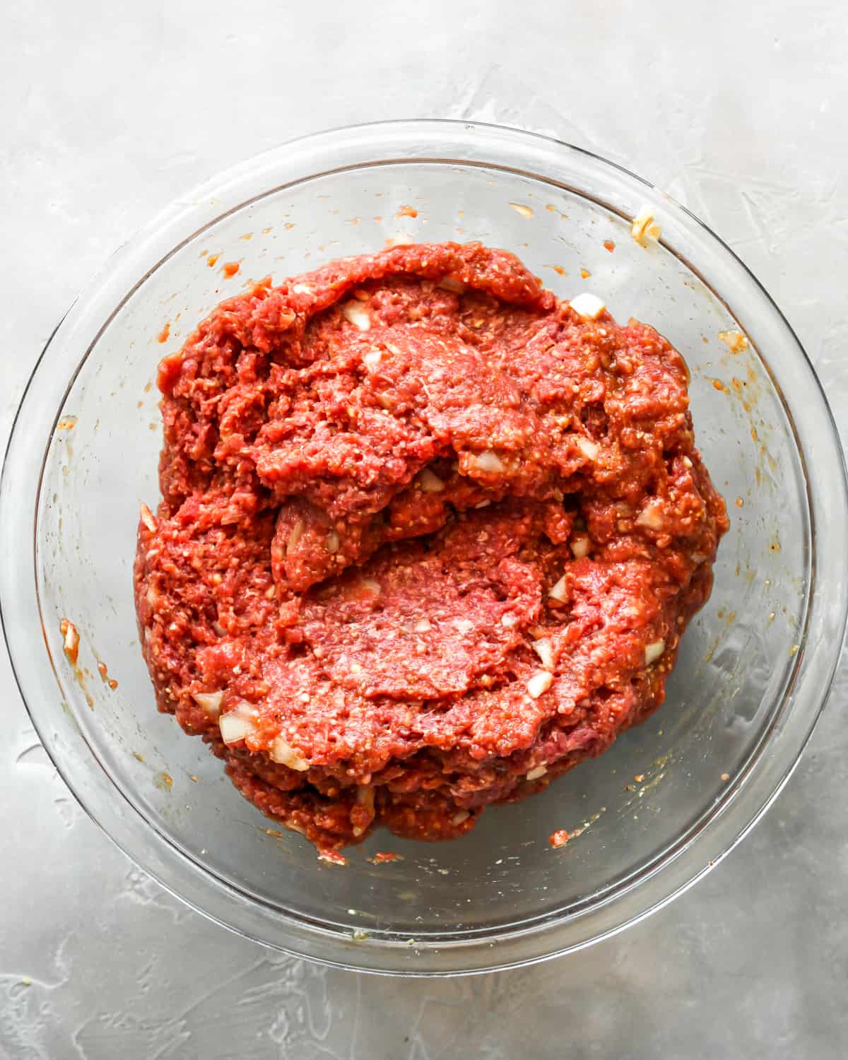How to Make Meatloaf - meatloaf mixture after mixing