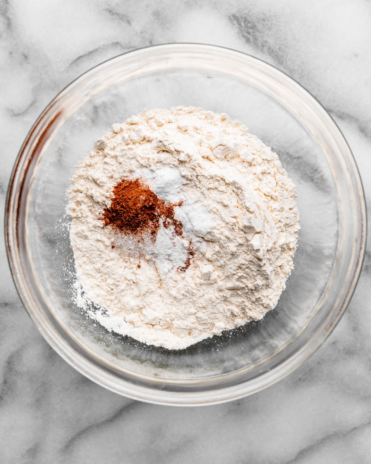 how to make Oatmeal Butterscotch Cookies - dry ingredients in a bowl before mixing