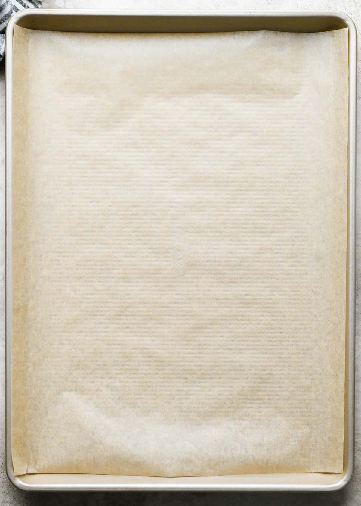 a baking sheet lined with parchment paper