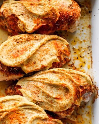 Baked Hummus Chicken - JoyFoodSunshine