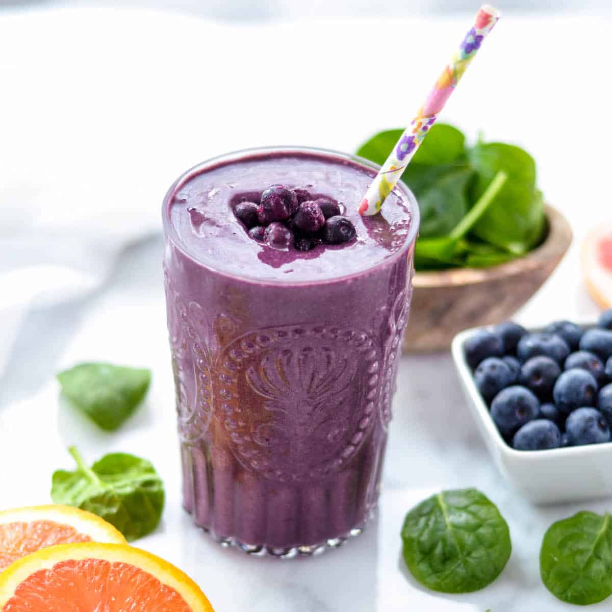 Healthy Smoothie Recipes blueberry green smoothie