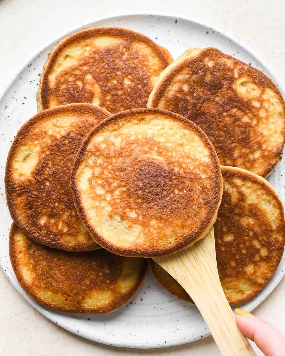 6 Almond Flour Pancakes on a plate