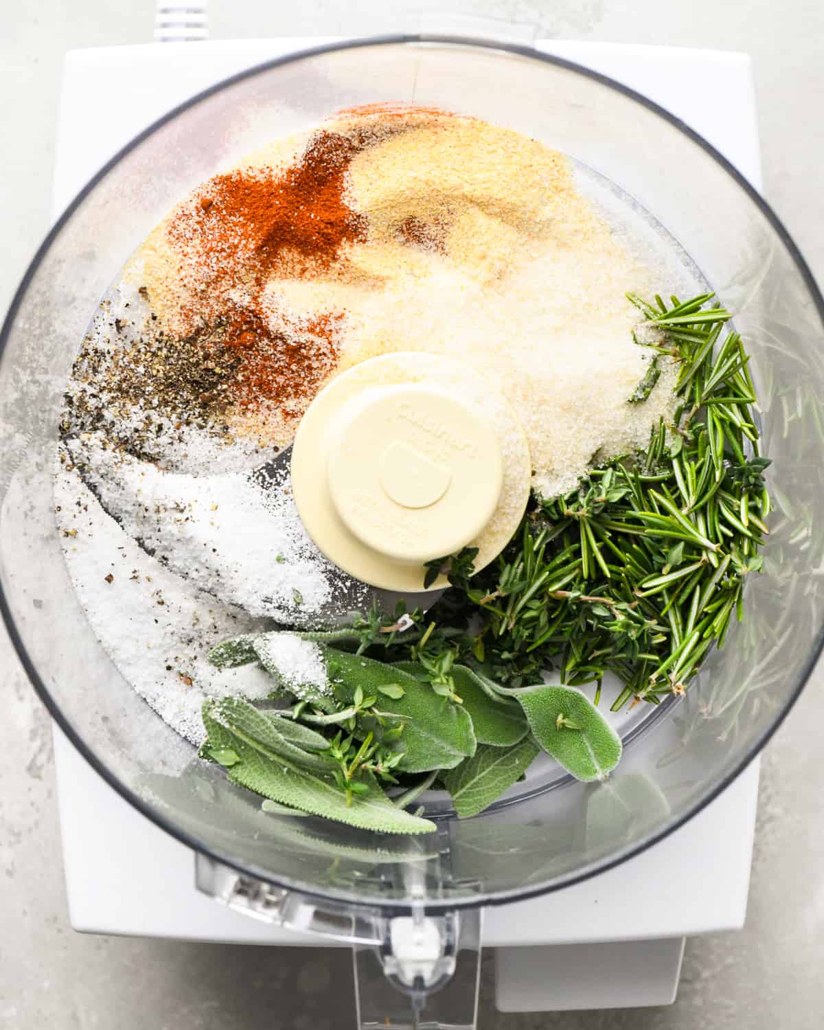 ingredients for Slow Cooker Turkey Breast rub in a food processor before processing