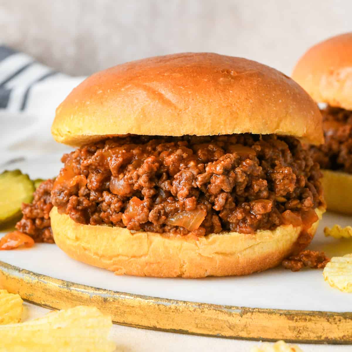 Homemade Sloppy Joes on buns