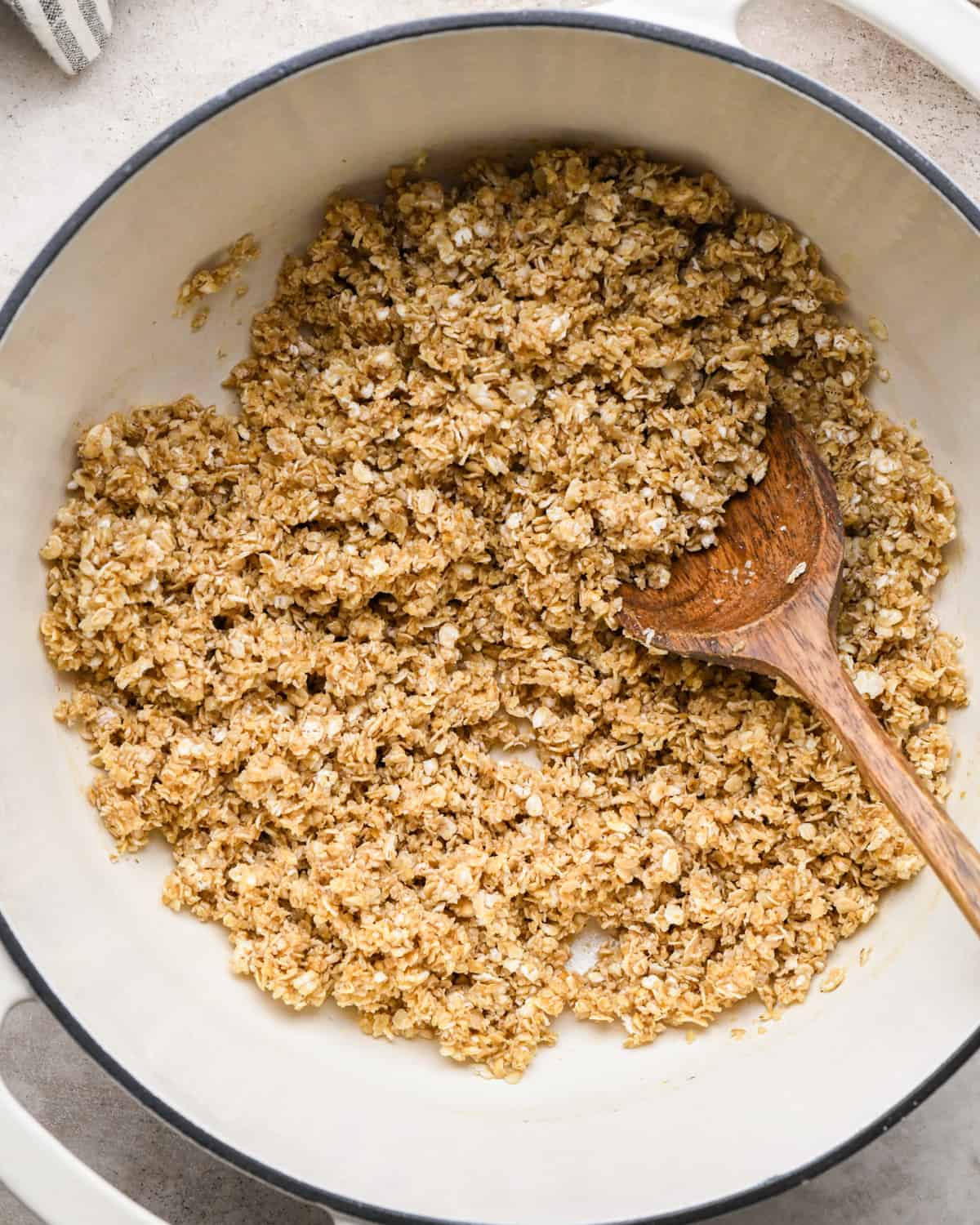 How to Make Granola Bars after stirring in oatmeal