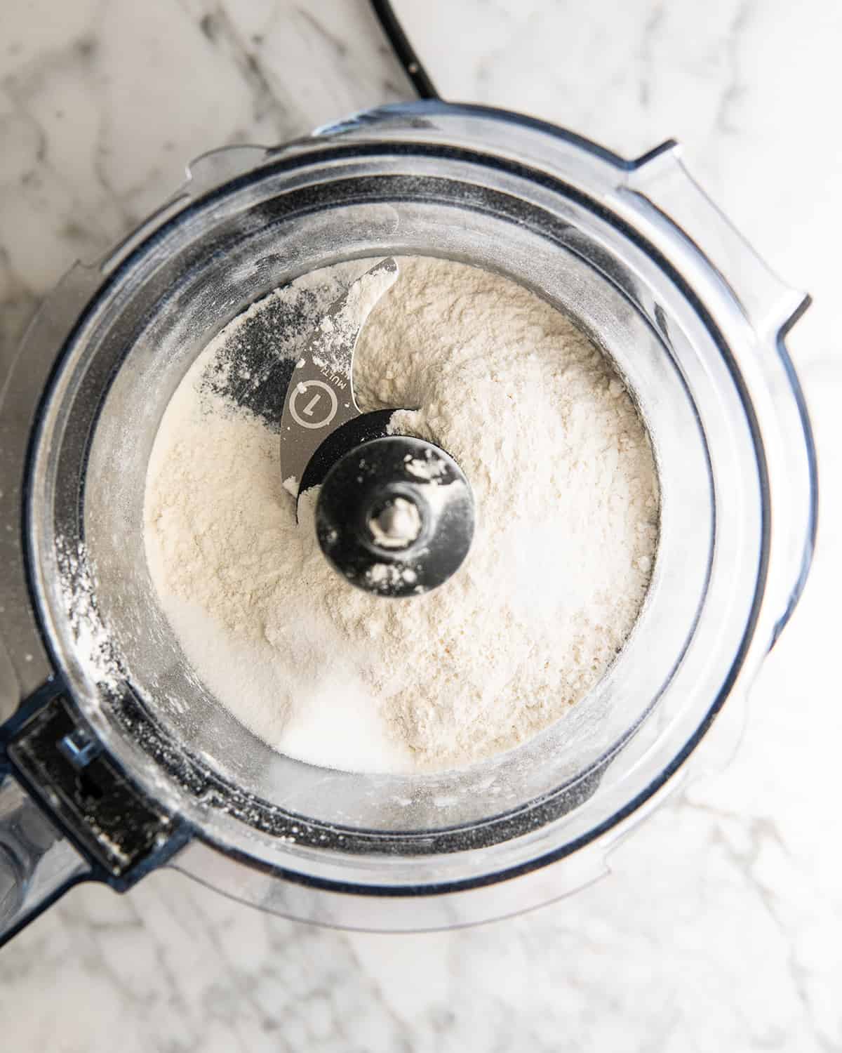 how to make galette dough - ingredients in food processor