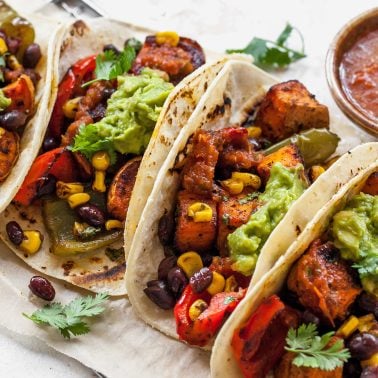 Black Bean Sweet Potato Tacos - JoyFoodSunshine