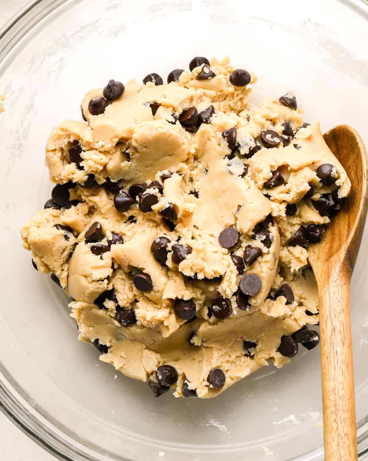 How to Make Vegan Chocolate Chip Cookies - dough after chocolate chips are mixed in