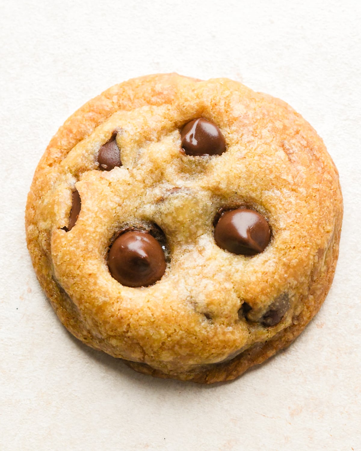 a Vegan Chocolate Chip Cookie after baking